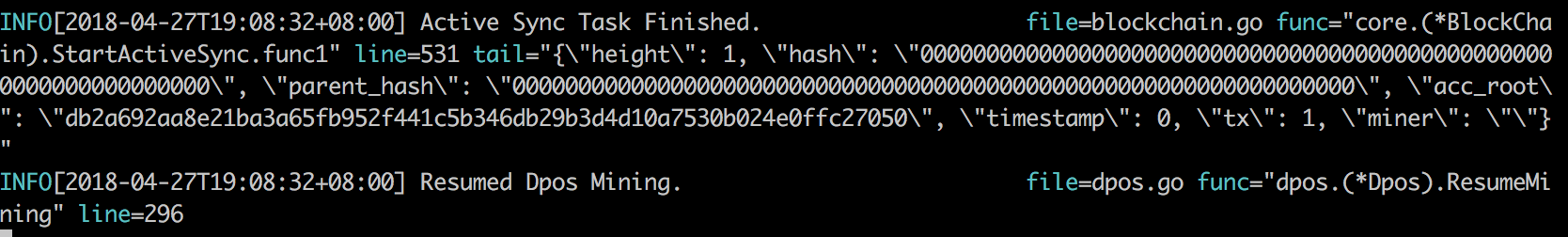 finish sync